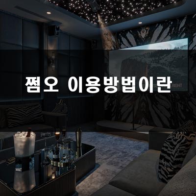 쩜오 이용 방법 하이쩜오 강남쩜오