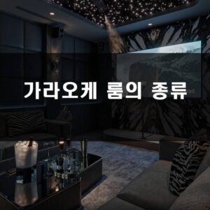 가라오케 룸의 종류와 등급